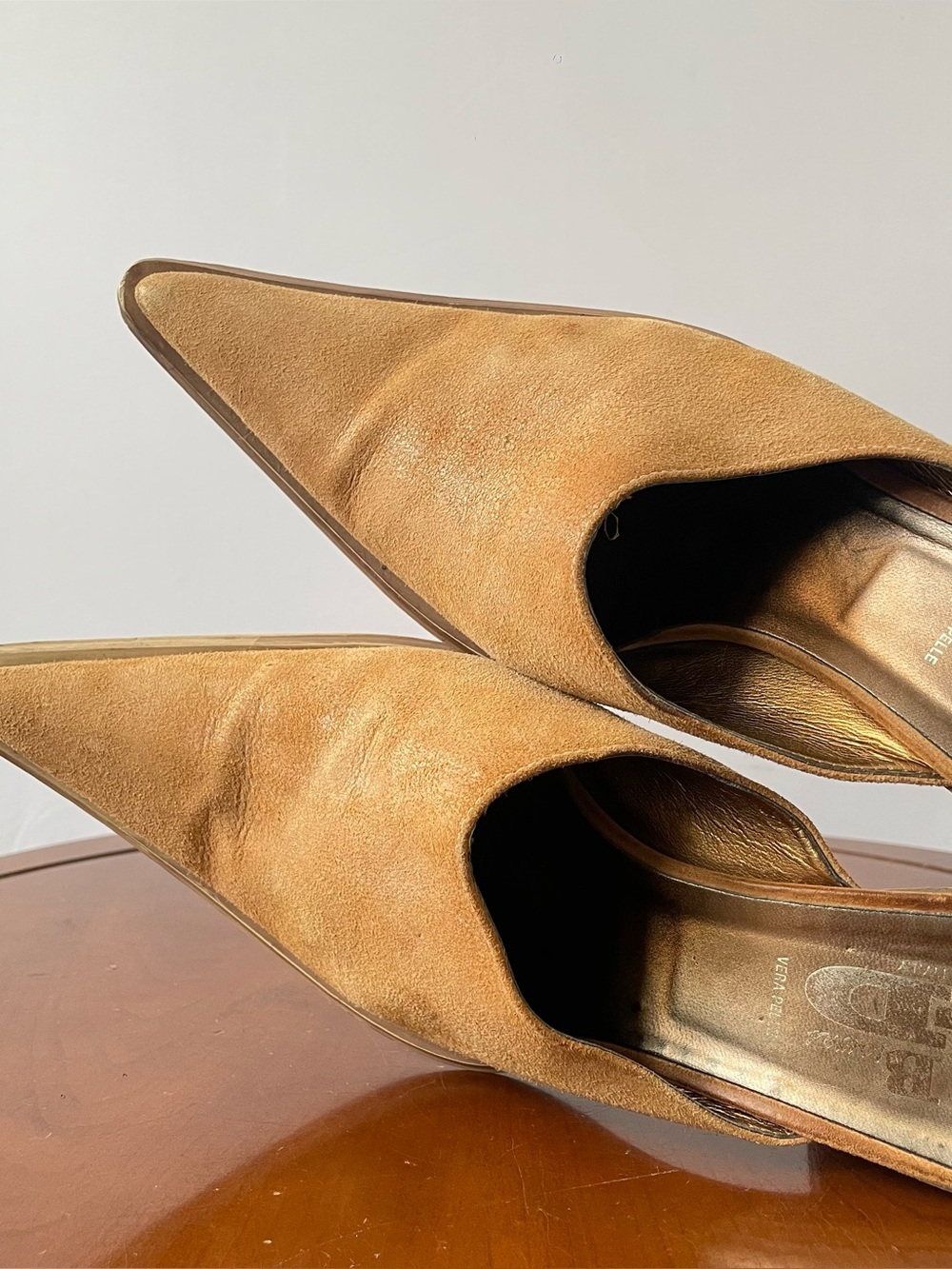 Browns Vintage Pointed-toe Suede Mules | US 8.5 - Picture 6 of 6